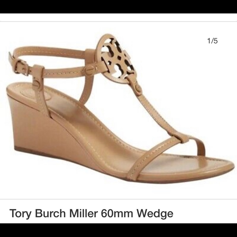 Tory Burch Miller beige wedge